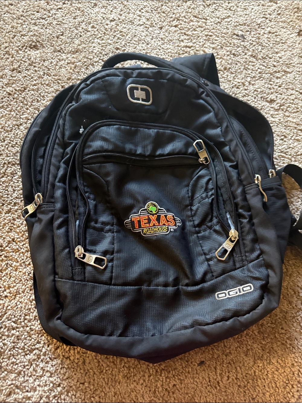 OGIO Black Backpack with Texas Roadhouse Patch